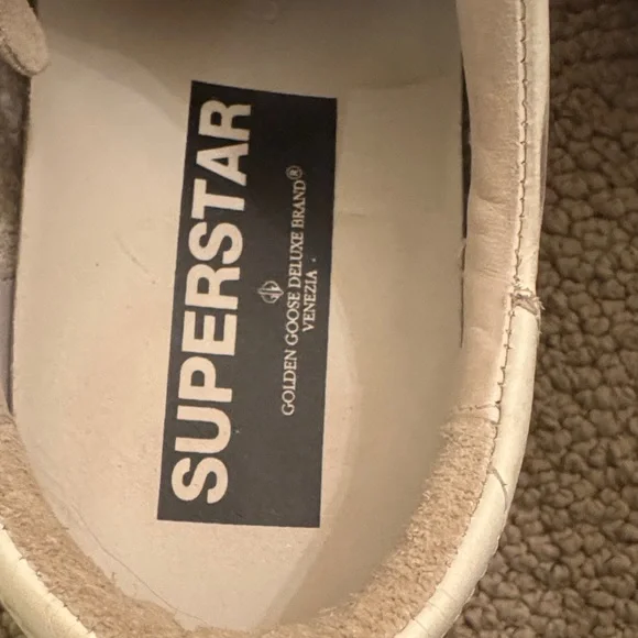 Golden Goose Women's White Sneakers with Pink Accents - Picture 5 of 7